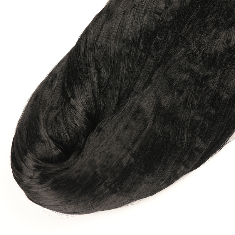 Nylon de reboque flocado 15D preto brilhante cru 6